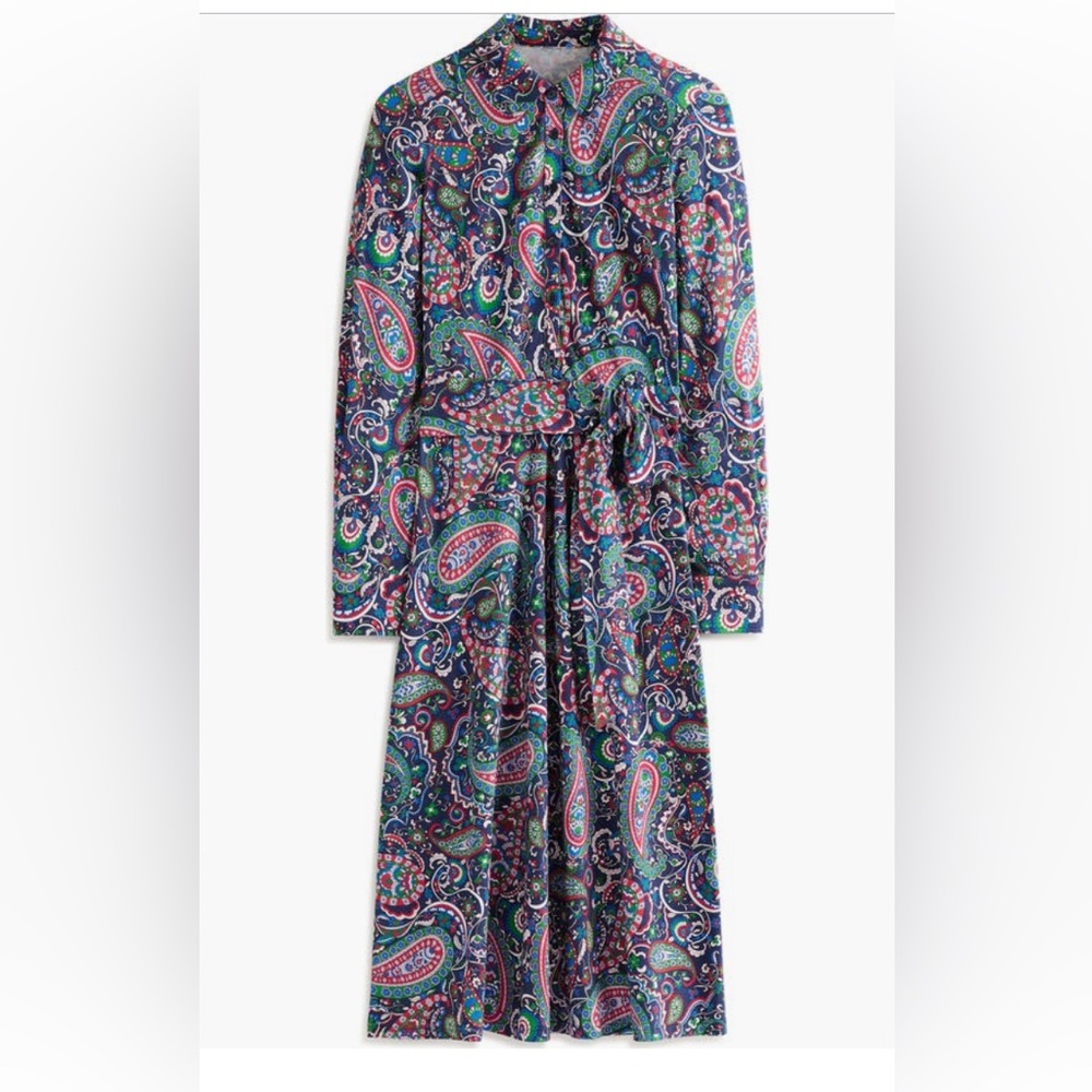 Boden Paisley print cotton jersey shirt dress